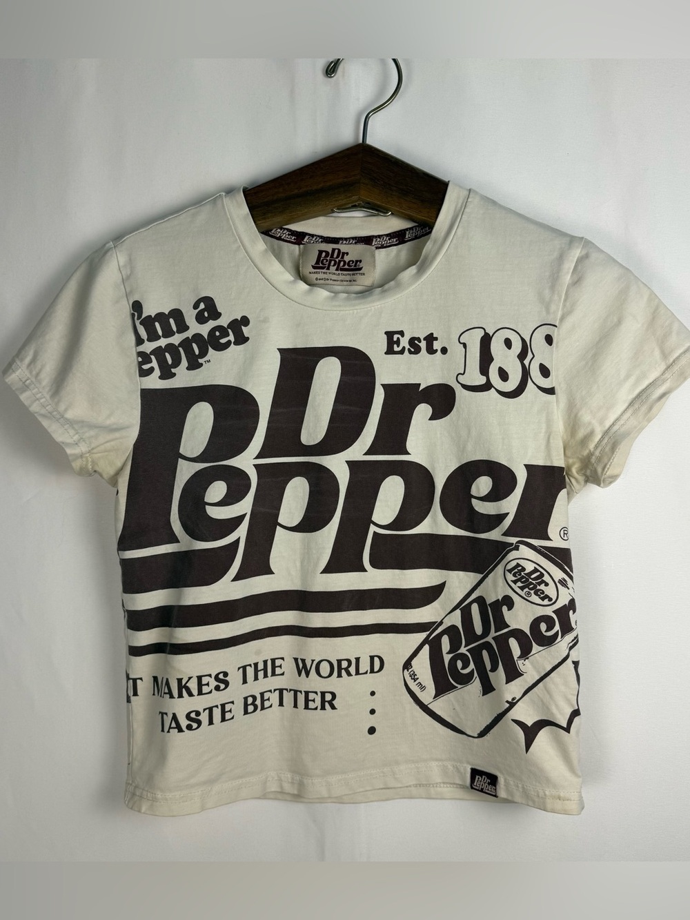 Cream Graphic T-Shirt - Dr. Pepper